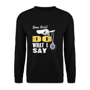 Vous ferez ce que je dis hypnose - Sweat-shirt Unisexe - noir - Devant - Alina (178cm) & Michal (187cm)