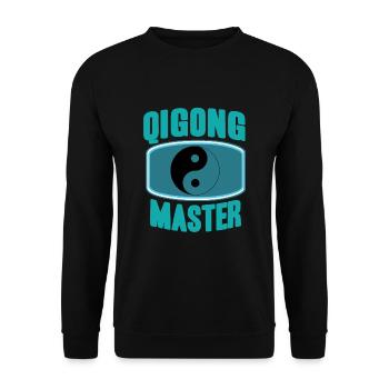Qigong Meister - Unisex Pullover - Schwarz - Vorne - Alina (178cm) & Michal (187cm)