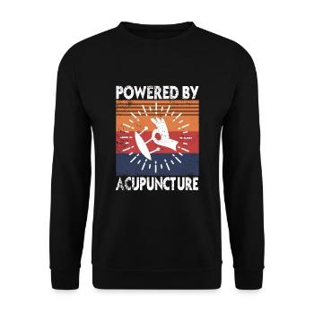 Propulsé par l’acupuncture - Sweat-shirt Unisexe - noir - Devant - Alina (178cm) & Michal (187cm)