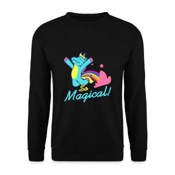 Si magique l unicorn pet pet rainbow pet - Sweat-shirt Unisexe - noir - Devant - Alina (178cm) & Michal (187cm)