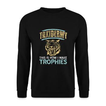 Taxidermie Comment faire des trophées - Sweat-shirt Unisexe - noir - Devant - Alina (178cm) & Michal (187cm)