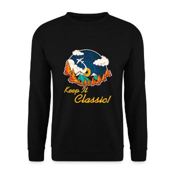 Keep it Classic Schallplatten - Unisex Pullover - Schwarz - Vorne - Alina (178cm) & Michal (187cm)