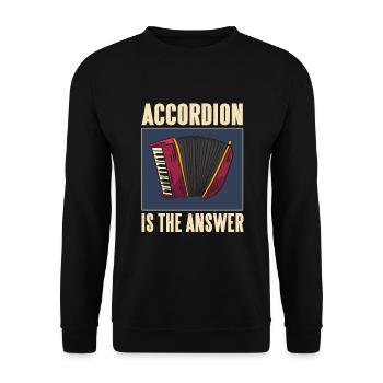 L’accordéon est la réponse - Sweat-shirt Unisexe - noir - Devant - Alina (178cm) & Michal (187cm)