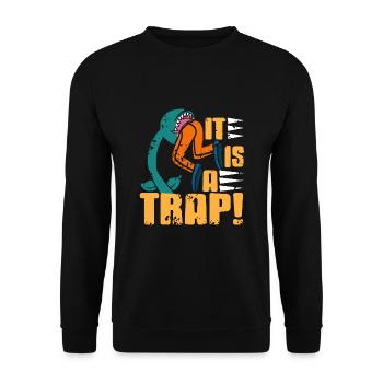 It's a ! Carnivorous plants - Unisex Sweatshirt - black - Front - Alina (178cm) & Michal (187cm)