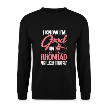 Je sais que je suis bon à Rhönrad - Sweat-shirt Unisexe - noir - Devant - Alina (178cm) & Michal (187cm)