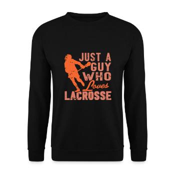 Juste un gars qui aime la crosse - Sweat-shirt Unisexe - noir - Devant - Alina (178cm) & Michal (187cm)