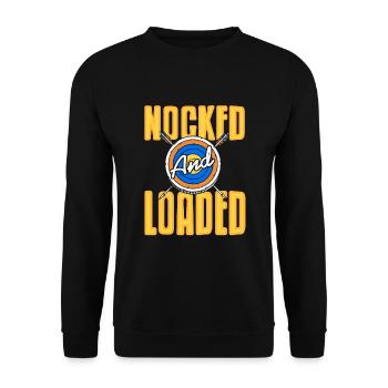 Geladen und entsicherT Nocked and Loaded - Sweat-shirt Unisexe - noir - Devant - Alina (178cm) & Michal (187cm)