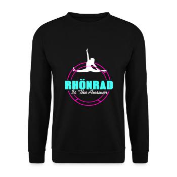 Rhönrad est la réponse - Sweat-shirt Unisexe - noir - Devant - Alina (178cm) & Michal (187cm)