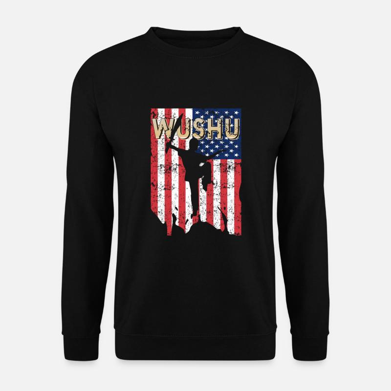 US USA Wushu - Unisex Pullover - Schwarz
