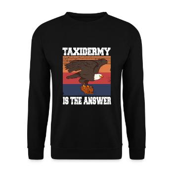 La taxidermie est la réponse - Sweat-shirt Unisexe - noir - Devant - Alina (178cm) & Michal (187cm)