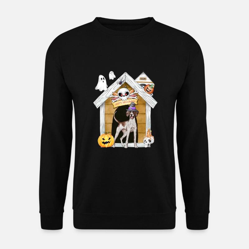 Halloween Pointer Hund Hexe - Unisex Pullover - Schwarz
