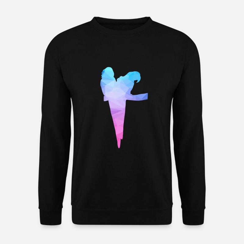 Parrot Couple Polygon - Unisex Sweatshirt - black