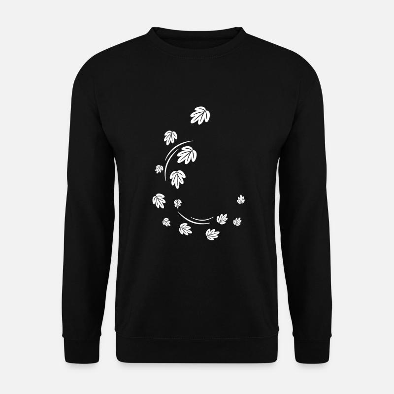 Herbstblätter im Wind - Unisex Pullover - Schwarz
