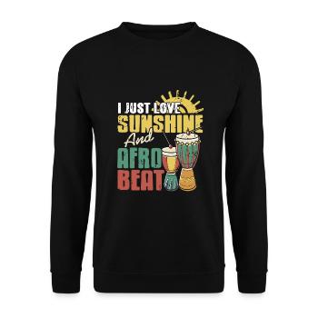 I just love Sunshine and Afrobeat - Unisex Sweatshirt - black - Front - Alina (178cm) & Michal (187cm)