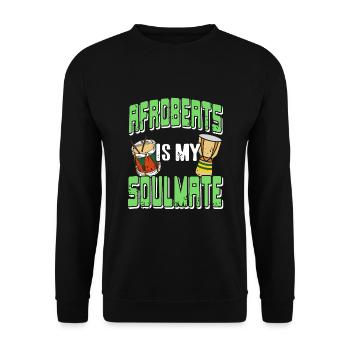 Afrobeats is my Soulmate - Unisex Sweatshirt - black - Front - Alina (178cm) & Michal (187cm)