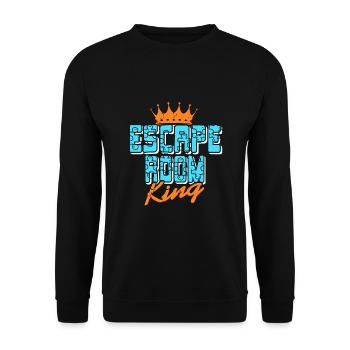 Escape Room King - Unisex Sweatshirt - black - Front - Alina (178cm) & Michal (187cm)