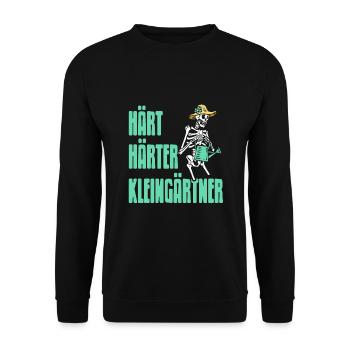 Hart Härter Kleingärtner - Garten Kleingarten - Unisex Pullover - Schwarz - Vorne - Alina (178cm) & Michal (187cm)