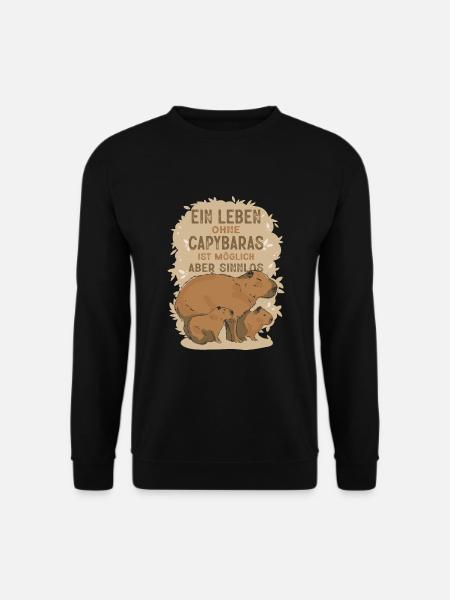 Ein Leben Ohne Capybaras Ist Möglich Aber Sinnlos - Unisex Pullover - Schwarz