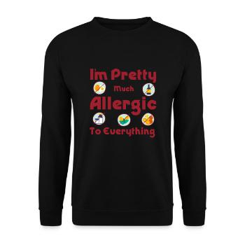 Funny Sarcastic Allergic to everything - Unisex Sweatshirt - black - Front - Alina (178cm) & Michal (187cm)