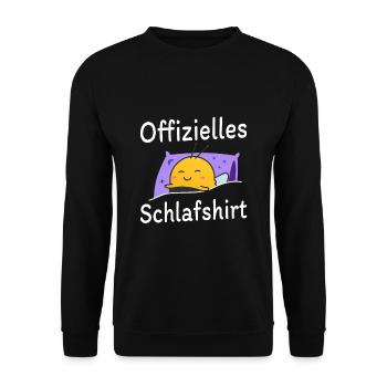 Offizielles Schlafshirt Biene Geschenkidee süß - Unisex Pullover - Schwarz - Vorne - Alina (178cm) & Michal (187cm)