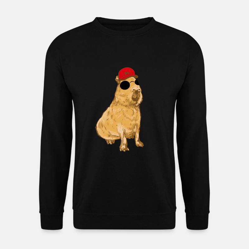 Cool Capybara - Wasserschwein - Cappy - Unisex Sweatshirt - black