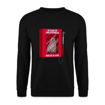 Capybara - Break the pane if you feel unwell - Unisex Sweatshirt - black - Front - Alina (178cm) & Michal (187cm)