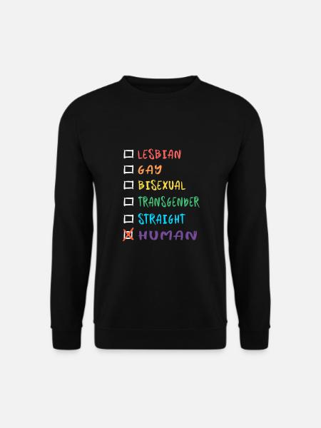 Mensch Regenbogenfarben - Unisex Pullover - Schwarz