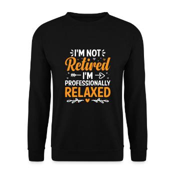 Grand-mère retraitée Pension de retraite Grand-mère Reti - Sweat-shirt Unisexe - noir - Devant - Alina (178cm) & Michal (187cm)