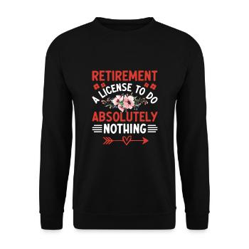 Grand-mère retraitée Pension de retraite Grand-mère Reti - Sweat-shirt Unisexe - noir - Devant - Alina (178cm) & Michal (187cm)