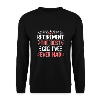 Grand-mère retraitée Pension de retraite Grand-mère Reti - Sweat-shirt Unisexe - noir - Devant - Alina (178cm) & Michal (187cm)