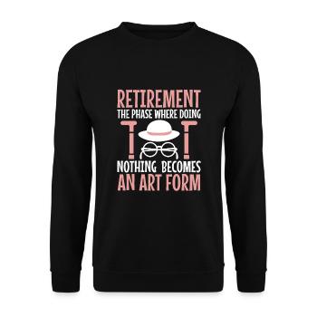 Grand-mère retraitée Pension de retraite Grand-mère Reti - Sweat-shirt Unisexe - noir - Devant - Alina (178cm) & Michal (187cm)