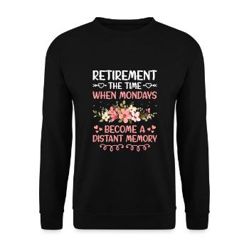 Grand-mère retraitée Pension de retraite Grand-mère Reti - Sweat-shirt Unisexe - noir - Devant - Alina (178cm) & Michal (187cm)