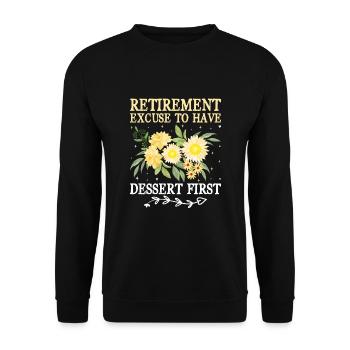 Grand-mère retraitée Pension de retraite Grand-mère Reti - Sweat-shirt Unisexe - noir - Devant - Alina (178cm) & Michal (187cm)