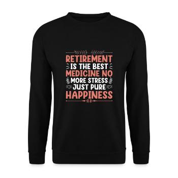 Pensionierte Oma Rentner Rente Krankenschwester Krankenpflege Re - Unisex Pullover - Schwarz - Vorne - Alina (178cm) & Michal (187cm)