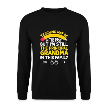 Retired Grandma Pensioner Pension Teacher Teach Re - Unisex Sweatshirt - black - Front - Alina (178cm) & Michal (187cm)