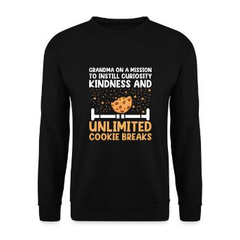 Retired Grandma Pensioner Pension Teacher Teach Re - Unisex Sweatshirt - black - Front - Alina (178cm) & Michal (187cm)
