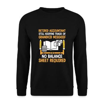 Grand-mère à la retraite Pensioner Comptable Banque - Sweat-shirt Unisexe - noir - Devant - Alina (178cm) & Michal (187cm)