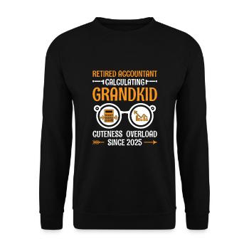 Pensionierte Oma Rentner Rentenbuchhalter Bank - Unisex Pullover - Schwarz - Vorne - Alina (178cm) & Michal (187cm)