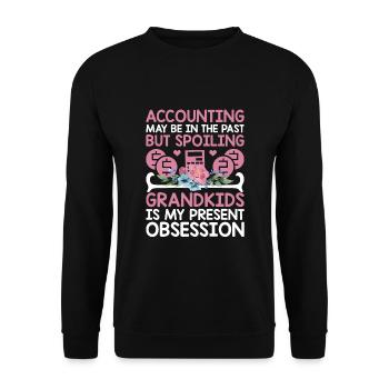 Grand-mère à la retraite Pensioner Comptable Banque - Sweat-shirt Unisexe - noir - Devant - Alina (178cm) & Michal (187cm)