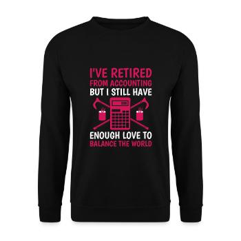 Grand-mère à la retraite Pensioner Comptable Banque - Sweat-shirt Unisexe - noir - Devant - Alina (178cm) & Michal (187cm)