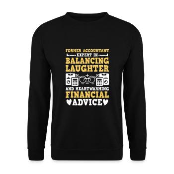 Grand-mère à la retraite Pensioner Comptable Banque - Sweat-shirt Unisexe - noir - Devant - Alina (178cm) & Michal (187cm)