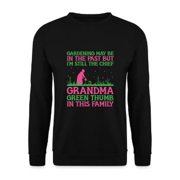 Jardinier Grand-mère à la retraite Retraité Jardinier Garde - Sweat-shirt Unisexe - noir - Devant - Alina (178cm) & Michal (187cm)