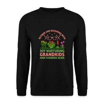 Jardinier Grand-mère à la retraite Retraité Jardinier Garde - Sweat-shirt Unisexe - noir - Devant - Alina (178cm) & Michal (187cm)