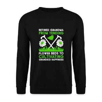 Jardinier Grand-mère à la retraite Retraité Jardinier Garde - Sweat-shirt Unisexe - noir - Devant - Alina (178cm) & Michal (187cm)