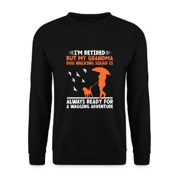 Hundeliebhaber Rentner Oma Rentner Hundebesitzer Hund - Unisex Pullover - Schwarz - Vorne - Alina (178cm) & Michal (187cm)