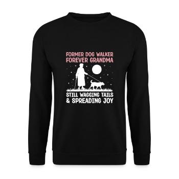 Hundeliebhaber Rentner Oma Rentner Hundebesitzer Hund - Unisex Pullover - Schwarz - Vorne - Alina (178cm) & Michal (187cm)