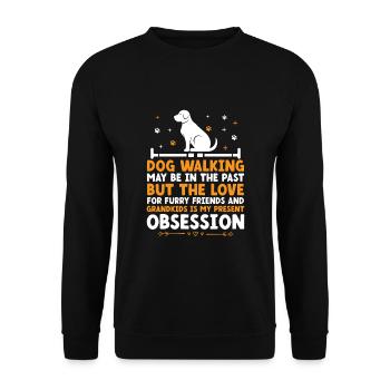 Hundeliebhaber Rentner Oma Rentner Hundebesitzer Hund - Unisex Pullover - Schwarz - Vorne - Alina (178cm) & Michal (187cm)