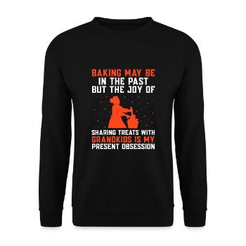 Bäckerei Rentner Oma Rentner Pension Baker Pas - Unisex Pullover - Schwarz - Vorne - Alina (178cm) & Michal (187cm)