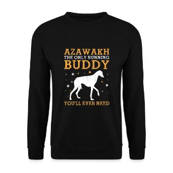 Azawakh Hundebesitzer Arabischer Windhund Tuareg Sloughi - Unisex Pullover - Schwarz - Vorne - Alina (178cm) & Michal (187cm)
