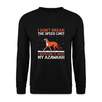 Azawakh Hundebesitzer Arabischer Windhund Tuareg Sloughi - Unisex Pullover - Schwarz - Vorne - Alina (178cm) & Michal (187cm)